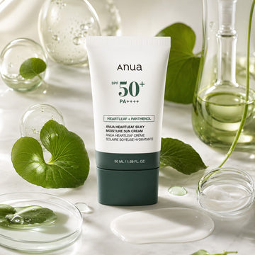 Crème solaire hydratante et soyeuse Anua Heartleaf SPF50+ PA++++ - 50 ml