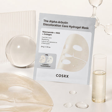 Masque hydrogel COSRX Alpha-Arbutin soin anti-tâches 3 feuilles