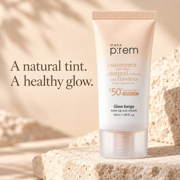 make p:rem Glow Beige Tone Up Sun Cream 50ml