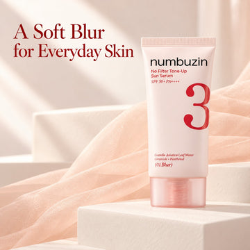 numbuzin No. 3 No Filter Tone-Up Beige Sun Serum SPF 50+ PA++++ Blur 50ml