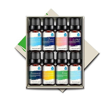 8 Pack of 100% Pure Essential Aromatherapy Oils - Skincare Lab