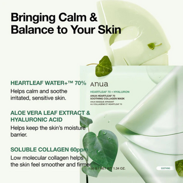 Anua Heartleaf 70 Soothing Collagen Mask 38g-3