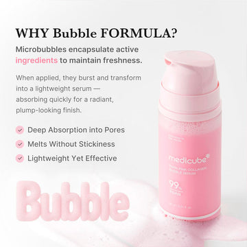 medicube PDRN Pink Collagen Bubble Serum 95ml