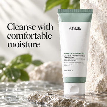 Mousse nettoyante hydratante Anua Heartleaf Succinic - 150 ml