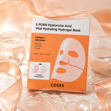 COSRX 5 masques hydrogel hydratants vitaux à l'acide hyaluronique et PDRN – Lot de 3