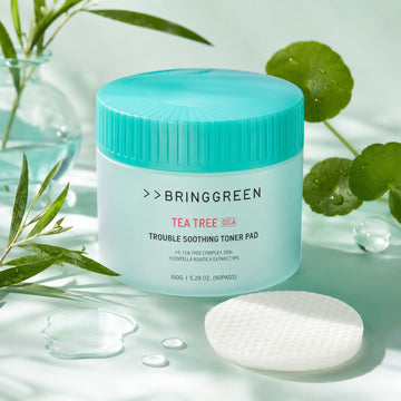BRING GREEN Tea Tree Cica Trouble Soothing Toner Pad 90 Pads