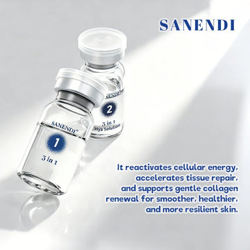 3 in 1 EXO Cell NAD+ Collagen Sanendi Face Care Essence GHKCU HA hydration Moisture Support Korean Skin Booster Serum