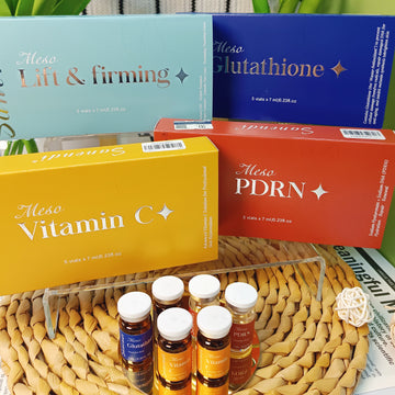 South Korea Sanendi Skin Care Vitamin C GSH Salmon DNA Skin Deep Moisturizing Repair Ampoule Face Essence Set 5x7ml Vials