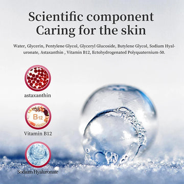 SANENDI Facial Skin Serum Ampoules Hydrating Brightening Skincare with Astaxanthin Copper Peptide PDRN Collagen Niacinamide HA