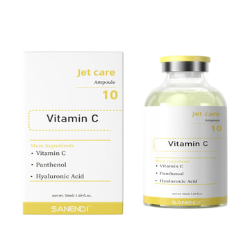 SANENDI Facial Skin Serum Ampoules Hydrating Brightening Skincare with Astaxanthin Copper Peptide PDRN Collagen Niacinamide HA