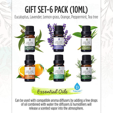 3-in-1 Salt Diffuser & 6 Pack Essential Oil Set - Skincare Lab