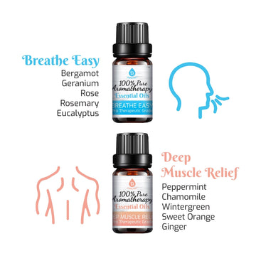 6 Pack of 100% Pure Essential Aromatherapy Oils Blends - Skincare Lab