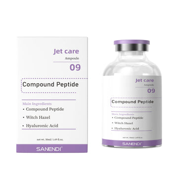 SANENDI Facial Skin Serum Ampoules Hydrating Brightening Skincare with Astaxanthin Copper Peptide PDRN Collagen Niacinamide HA