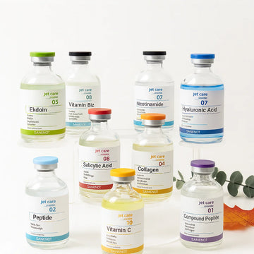 SANENDI Facial Skin Serum Ampoules Hydrating Brightening Skincare with Astaxanthin Copper Peptide PDRN Collagen Niacinamide HA