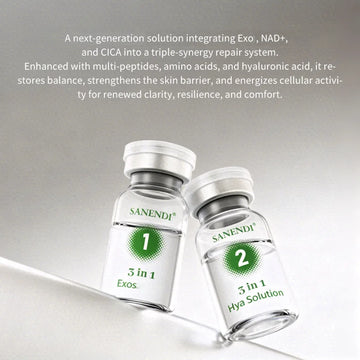 3 in 1 EXO Cell NAD+ Collagen Sanendi Face Care Essence GHKCU HA hydration Moisture Support Korean Skin Booster Serum