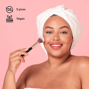 Glam Essentials Bundle: 3D Faux Mink Lashes, Makeup Sponge & Brush Set - Skincare Lab