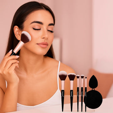 Complete Glam 7-Piece Makeup Brush Set - Skincare Lab
