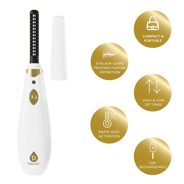 Rechargeable Heated Eyelash Curler with Comb