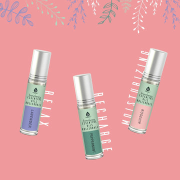 Aromatherapy Essential Oil Rollerballs (Lavender, Peppermint, Rosehip) - Skincare Lab