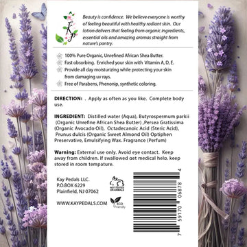 French Lavender Natural Organic Body Lotion - Skincare Lab