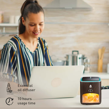 3-in-1 Salt Diffuser & 6 Pack Essential Oil Set - Skincare Lab