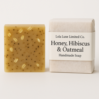 Honey, Hibiscus & Oatmeal Handmade Soap