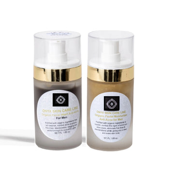 Organic Anti-Acne Two-Step System Facial Wash and Moisturizer For Men