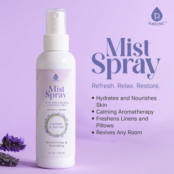 Mist Spray with 100% Natural Essential Oils – Lavender & Sea Salt Aromatherapy - Skincare Lab