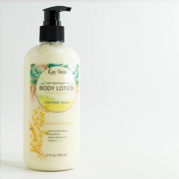 Oatmeal and Honey Organic Body Lotion | Shea Butter Natural Body Cream | Aromatherapy Scented Lotion | Hydrating Organic Skincare