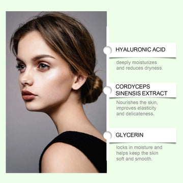 Cordyceps Skincare Set Facial Cleanser Face Moisturizing Serum Toner Firming Eye Cream Face Brighten Skincare Product Gift Box