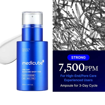 Medicube One Day Exosome Shot, Clear Liquid, Fast-absorbing & Non-sticky, Pore Minimizing, Intensive Repair, K-Beauty