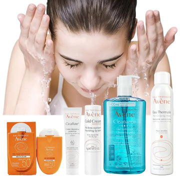 Avene SPF50+ PA+ Sunscreen Deep Cleansing Facial Cleanser Removes Face Dirt Moisturizing Gel Whitening Cold Cream Skin Care