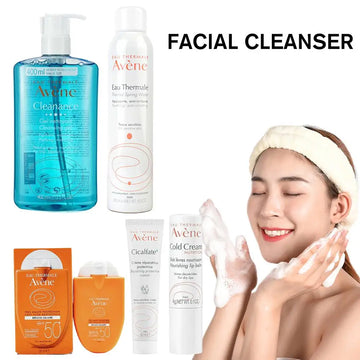 Avene SPF50+ PA+ Sunscreen Deep Cleansing Facial Cleanser Removes Face Dirt Moisturizing Gel Whitening Cold Cream Skin Care