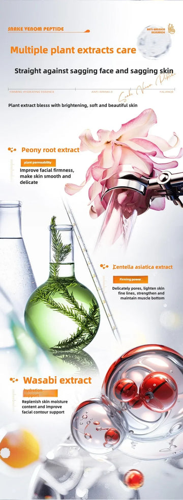 Korea 5ml*10pcs Freeze-Dried Powder Peptide Serum Kit Moisturizing Shrink Pores Whitening Essence All Skin Types Skin care