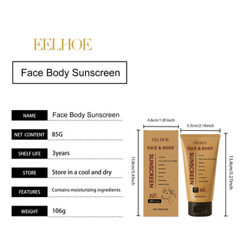 Sunscreen Spf 50 Anti Sunburn UV Protection Cream Moisturizing Face Body Sunblock Matte Lightweight Non-Greasy ﻿