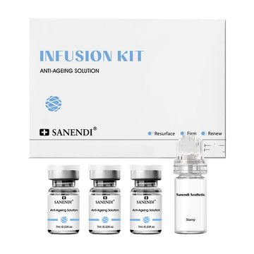 MicroInfusion Serum for Face With Stamp Hyaluronic acid Moisturize Firming Texture Anti Aging Home Care Kit Essence All Skin