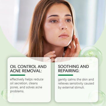 Salicylic Face Care Set Cleansing Pores Cleanser Moisturizing Toner Oil Control Serum Anti Acne Face Cream Smoothing Skin Care