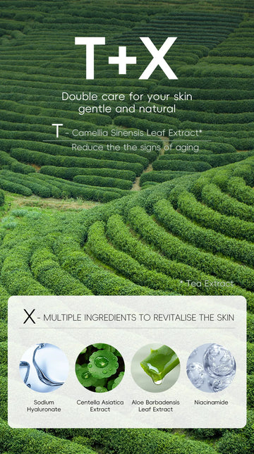 Green Tea Facial Cleaner Soothes Skin Face Toner tea Serum Moisturizing Cream Repairing Eye Cream Kits