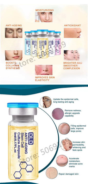 Facial Hyaluronic Acid Antioxidant Ampoule Essence Kit Niacinamide Salmon DNA Moisturizes Rejuvenating Shrinks pores Skin Care