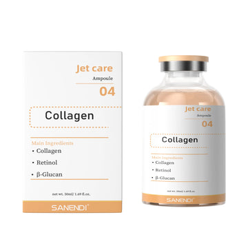 SANENDI Facial Skin Serum Ampoules Hydrating Brightening Skincare with Astaxanthin Copper Peptide PDRN Collagen Niacinamide HA