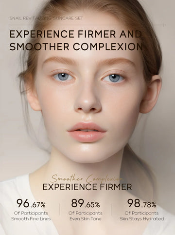 Skin Care Set Vitamin C Sakura Snail Essence Serum & Eye Cream & Face Cream Moisturizer Travel Size Skincare Set