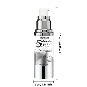 Under Eye Cream, Caffeine & Retinol, Anti-Aging, 5 Minutes Lifting Effect, Dark Circles, Puffiness, Wrinkles.