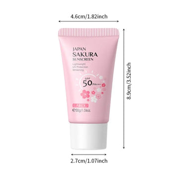 Sakura Sunscreen Cream SPF50 Moisturizing UV Protect Face Body Sunscreen Isolation Lotion Oil Control Reduce Melanin Skin Care