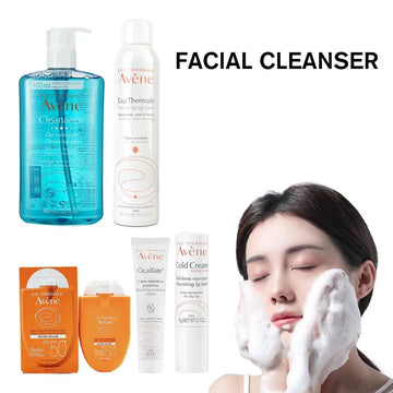 Avene SPF50+ PA+ Sunscreen Deep Cleansing Facial Cleanser Removes Face Dirt Moisturizing Gel Whitening Cold Cream Skin Care