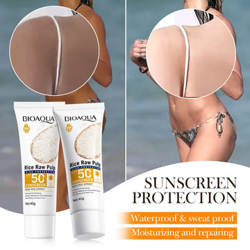 Face & Body Sunscreen SPF 50+ Facial Sunblock UVA & UVB Protection Sunblocking Cream Non-Greasy Anti Aging for Summer Beach 40g