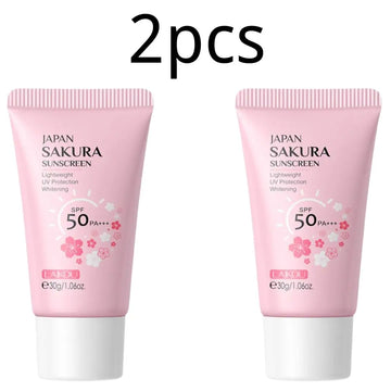 Sakura Sunscreen Cream SPF50 Moisturizing UV Protect Face Body Sunscreen Isolation Lotion Oil Control Reduce Melanin Skin Care
