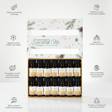 Essential Oils Christmas Gift Set – 14-Piece Aromatherapy Collection - Skincare Lab