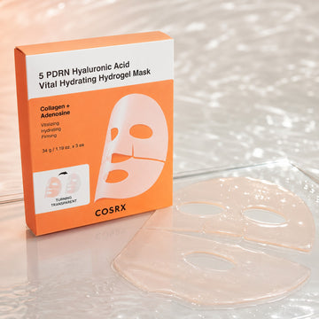 COSRX 5 masques hydrogel hydratants vitaux à l'acide hyaluronique et PDRN – Lot de 3