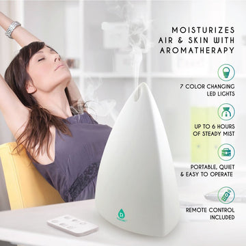 Aromatherapy Diffuser & Essential Oil Set -Ultrasonic Top 3 Oils - Skincare Lab