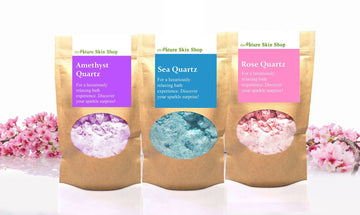 Amethyst Quartz Foaming Bath Soak. Hidden Surprise Bracelet Inside - Skincare Lab